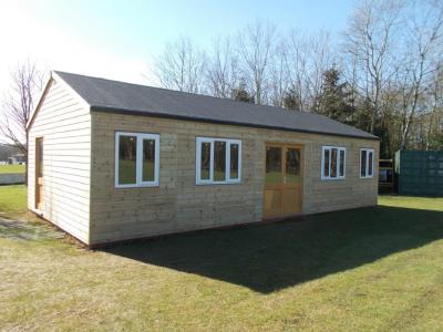 Pic 48. 10.8m x 5.4m Club Range building with 2 layer torch-on felt roof